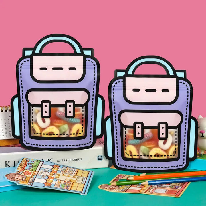 BowLift | 50pcs Creative 2D Cartoon Schoolbag