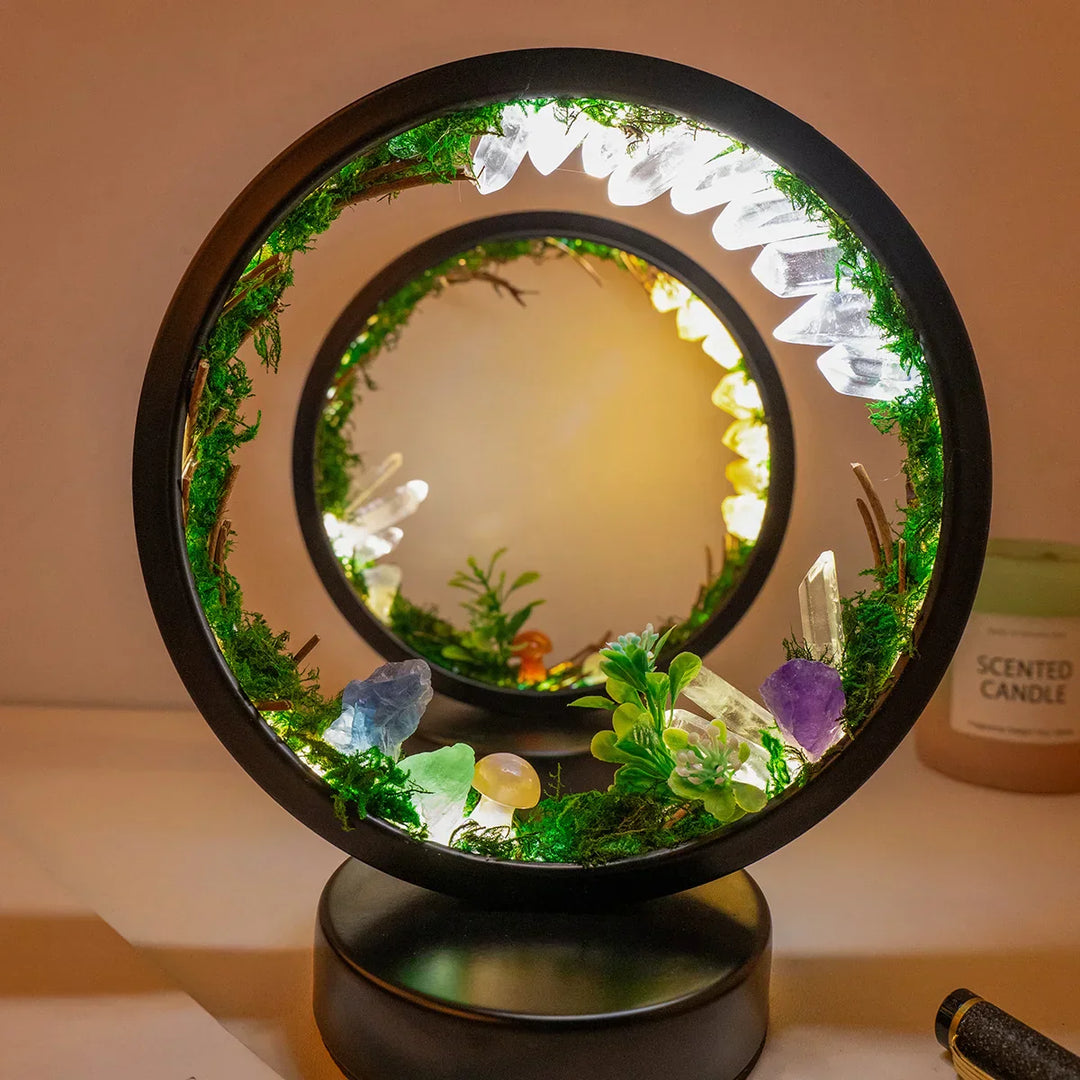 CrystalGlow Luxe Circle Night Lamp | Bowlift