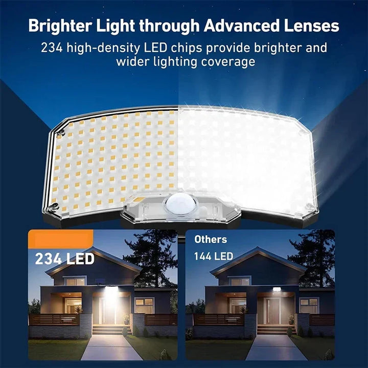 BowLift | LumaXpert 234 | Solar Outdoor Spotlight with Motion Sensor | 3 Light Modes & Remote Control | IP65 Waterproof