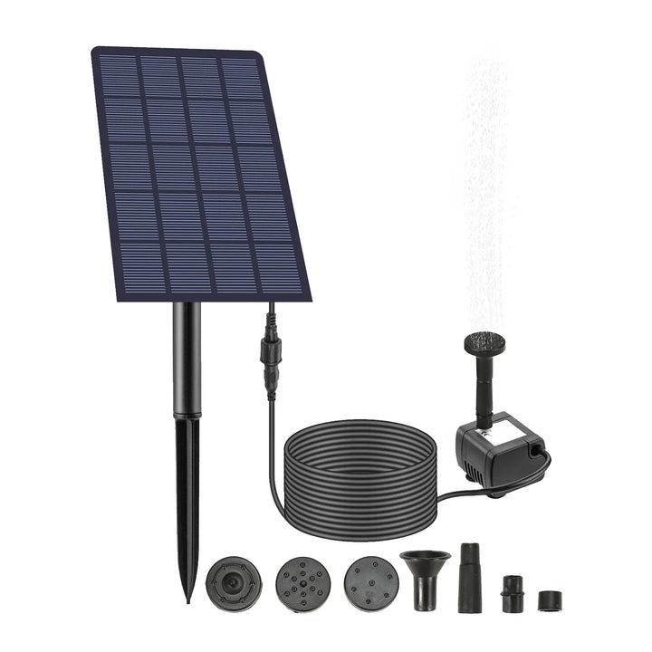 BowLift | Solar Fountain SOLAQUA | 6-in-1 Set with 4 Nozzles | Without Power Connection | For Pond & Garden