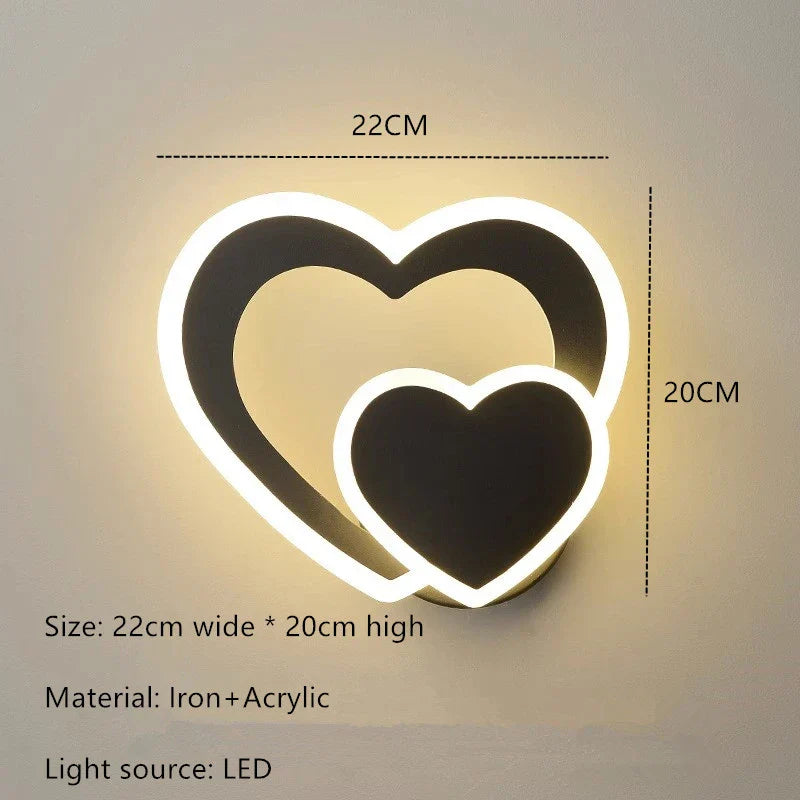 HeartGlow Wall Lamp - Modern LED Lighting Bowlift