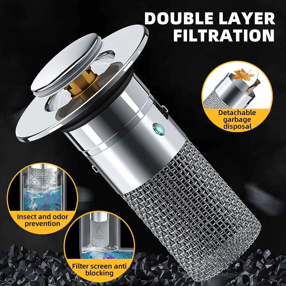 BowLift | Pop-up Anti Clogging Drain Sink Strainer Filter
