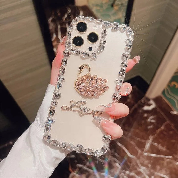 BowLift | Sparkle Shell Diamond Bow iPhone Case
