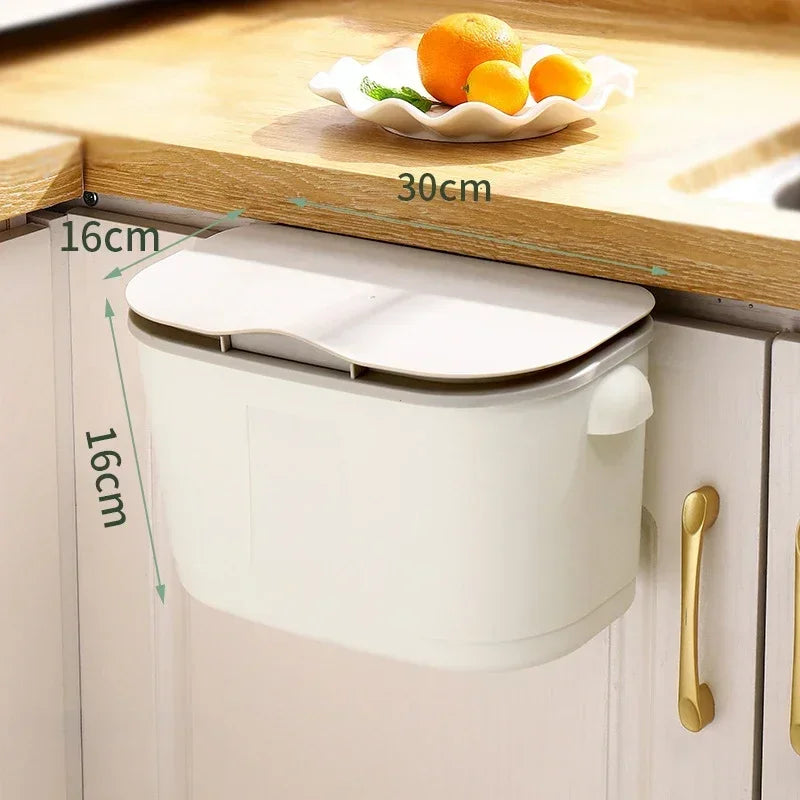 BowLift | Wall Bin Cleanvero | With Lid | Hanging & Space-Saving | For Kitchen & Bathroom | Large Volume