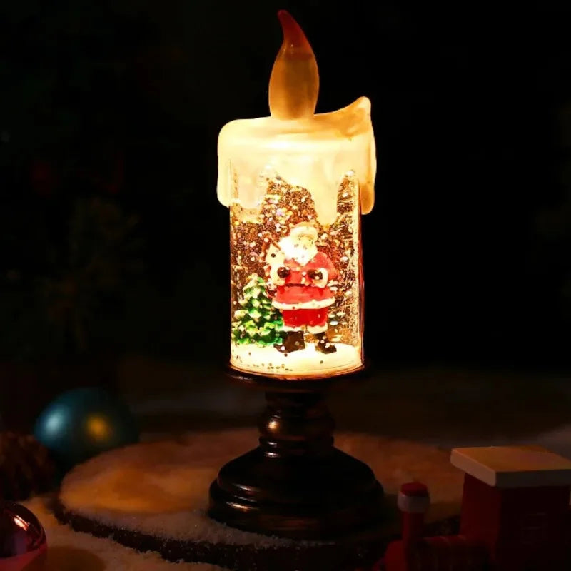 Snowfall Crystal Christmas Candle Light | Bowlift