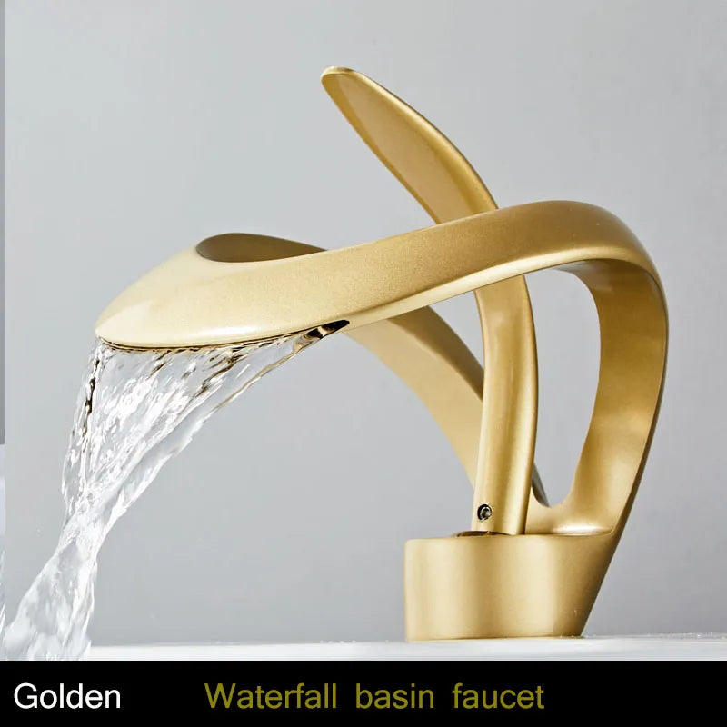 BowLift | Modern Creative Brass Waterfall Design Faucet