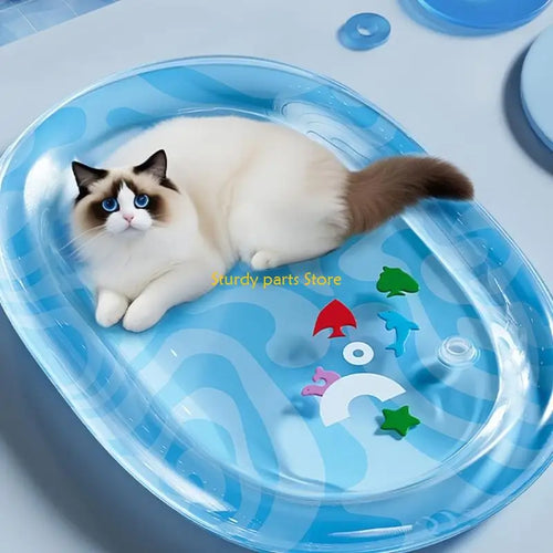 BowLift | Kühlmatte FrostoPaws AquaPad | Inflatable Water Mat for Dogs & Cats | Scratch Resistant & with Air Pump | Available in 3 Sizes