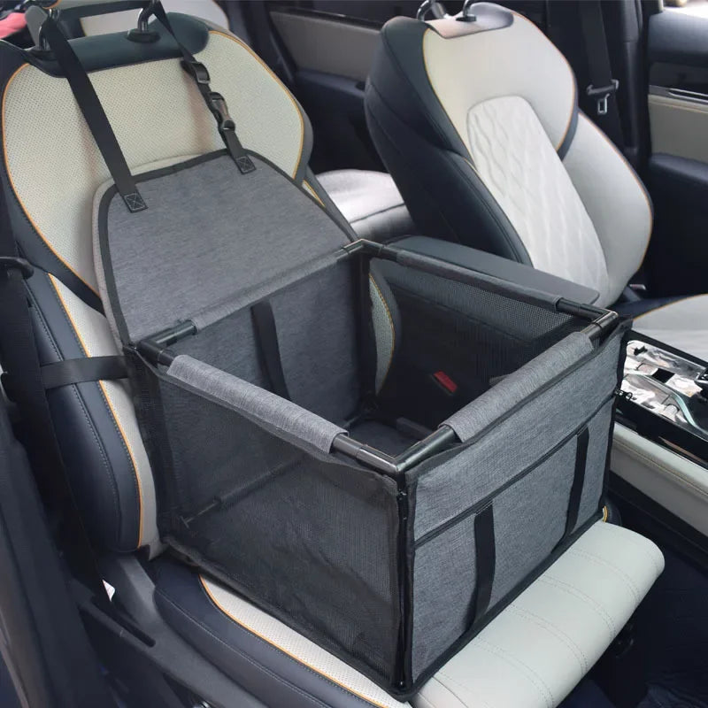 BowLift | PawVoyage Waterproof Car Dog Seat | Carry Bag & Transport Basket | For small to medium dogs | 39×39×27 cm