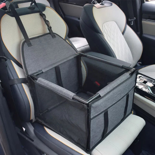 BowLift | PawVoyage Waterproof Car Dog Seat | Carry Bag & Transport Basket | For small to medium dogs | 39×39×27 cm