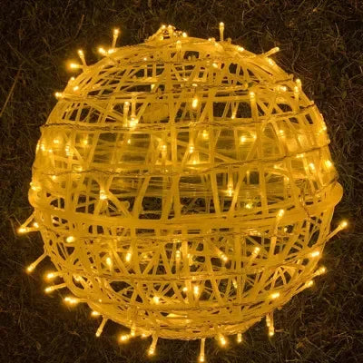 LED Rattan Ball String Lights – Decorative Outdoor Lighting for Gardens and Parties | Bowlift