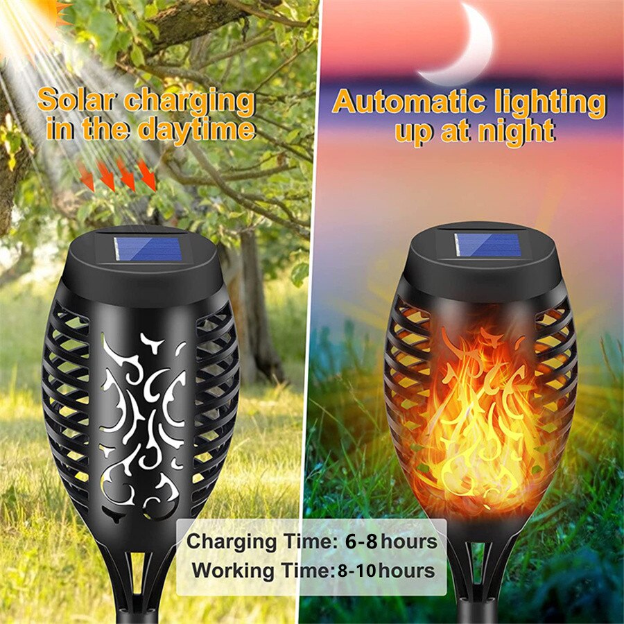 BowLift | Outdoor LED Solar Artificial Flame Lamp