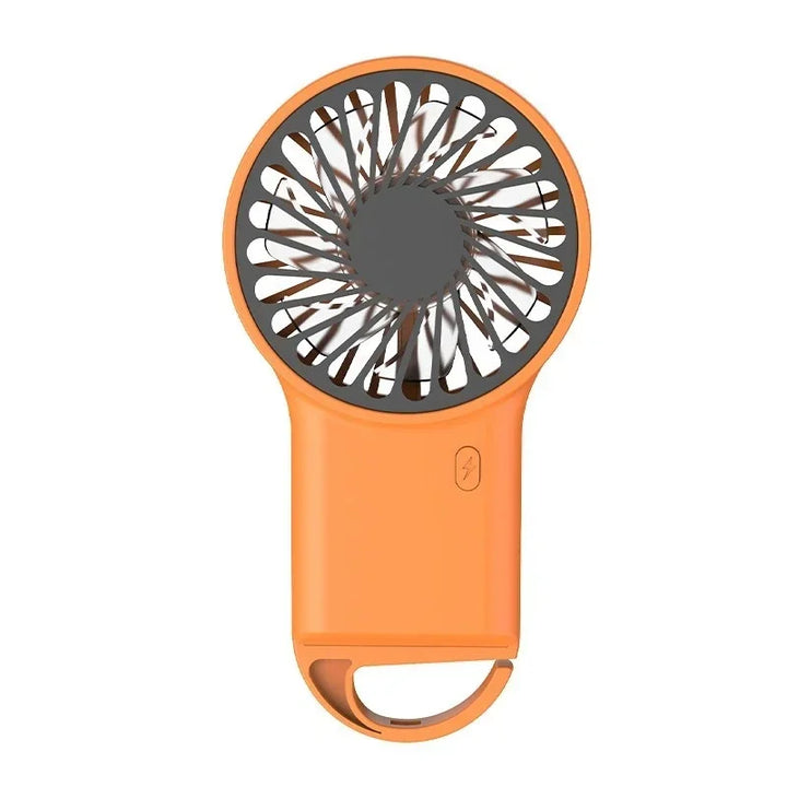 New Foldable USB Rechargeable Mini Fan | Handheld Desktop Fan with Cartoon Design & Hook for Outdoor, Home & Office Use | Bowlift