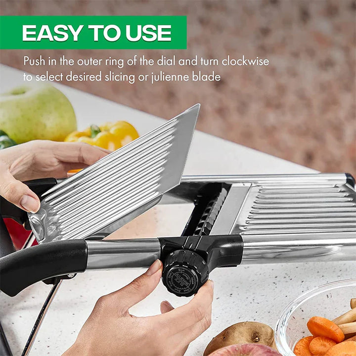 BowLift | Vegetable Cutter SchnittProfi | Adjustable Mandoline | Stainless Steel Blades | For Potatoes, Tomatoes & More