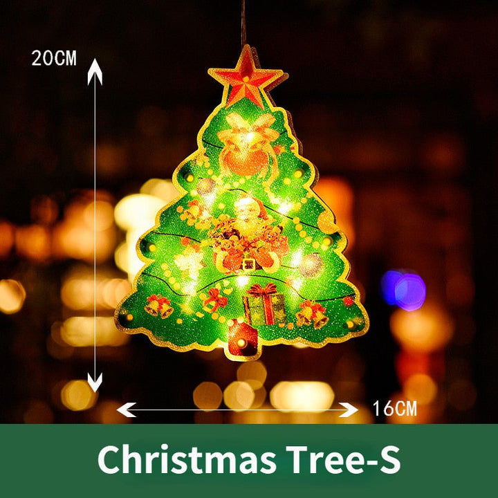 BowLift | Flashing Christmas Decor Window Hanging Lights
