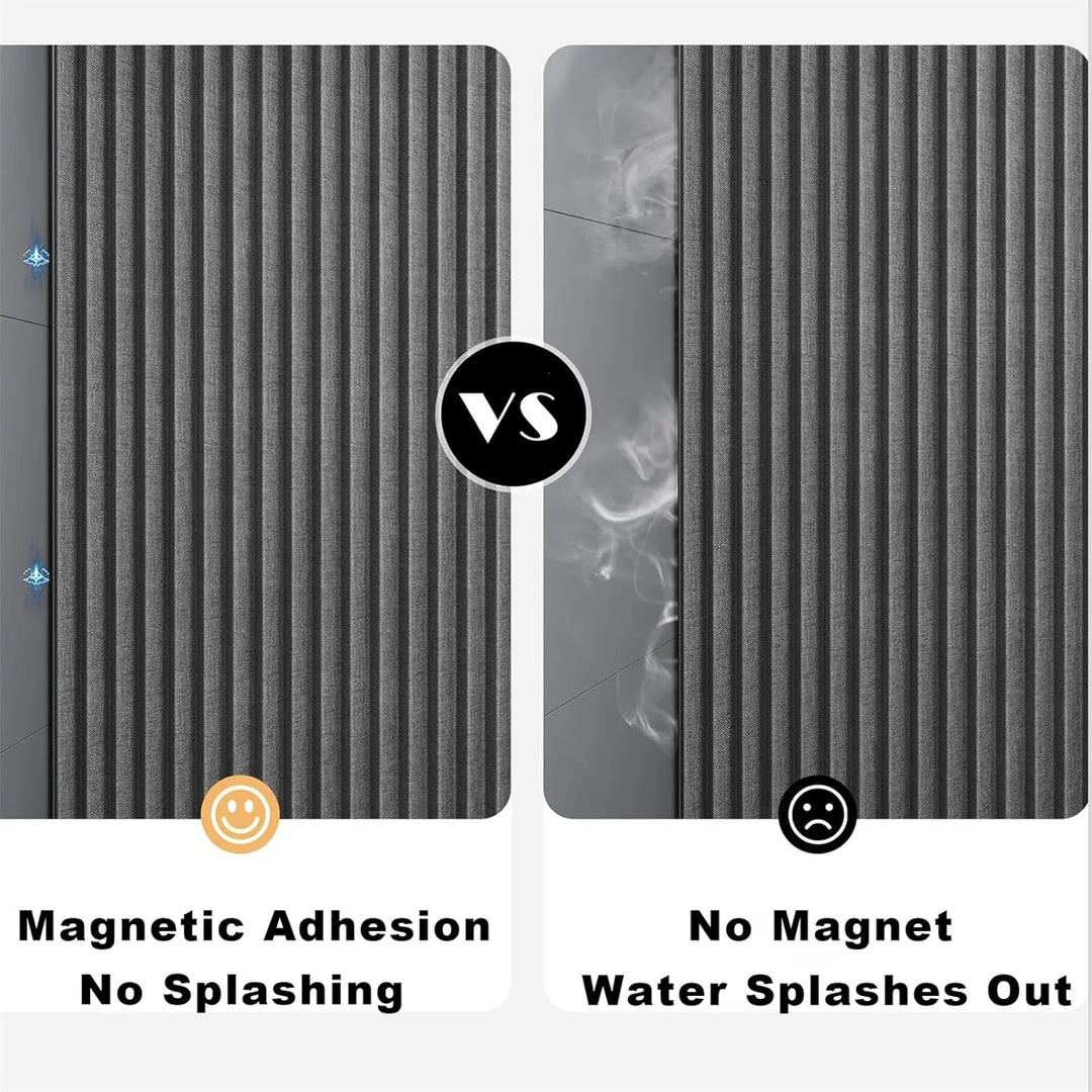 MagnaFold Foldable Shower Curtain with Magnets Bowlift