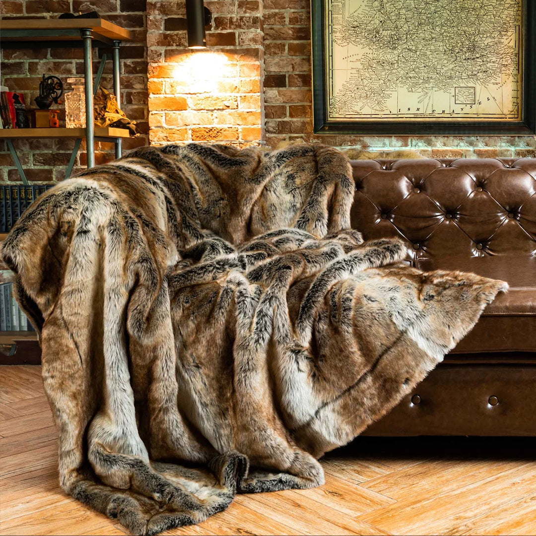 BowLift | Luxury Faux Fur Blanket | Soft & Warm | Winter Throw | For Sofa & Bedroom