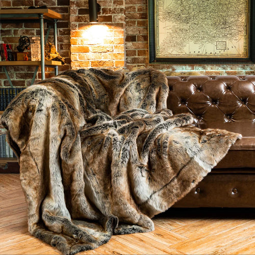 BowLift | Luxury Faux Fur Blanket | Soft & Warm | Winter Throw | For Sofa & Bedroom