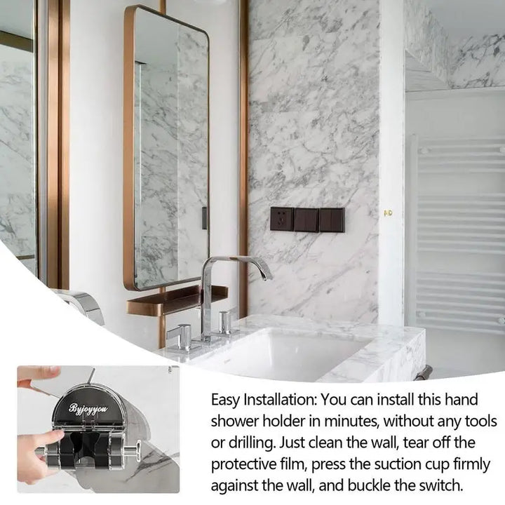 BowLift | Wall-Mounted Ultra Suction Shower Head Holder