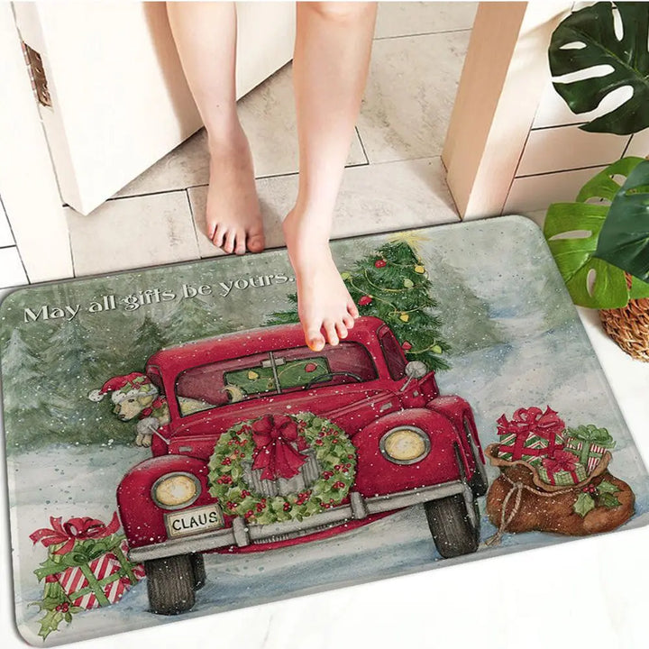 FestiveWelcome – Luxury Christmas Doormat for your Threshold Bowlift