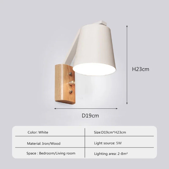 WoodGlow Light – LED Wall Lamp for Bedroom Bowlift