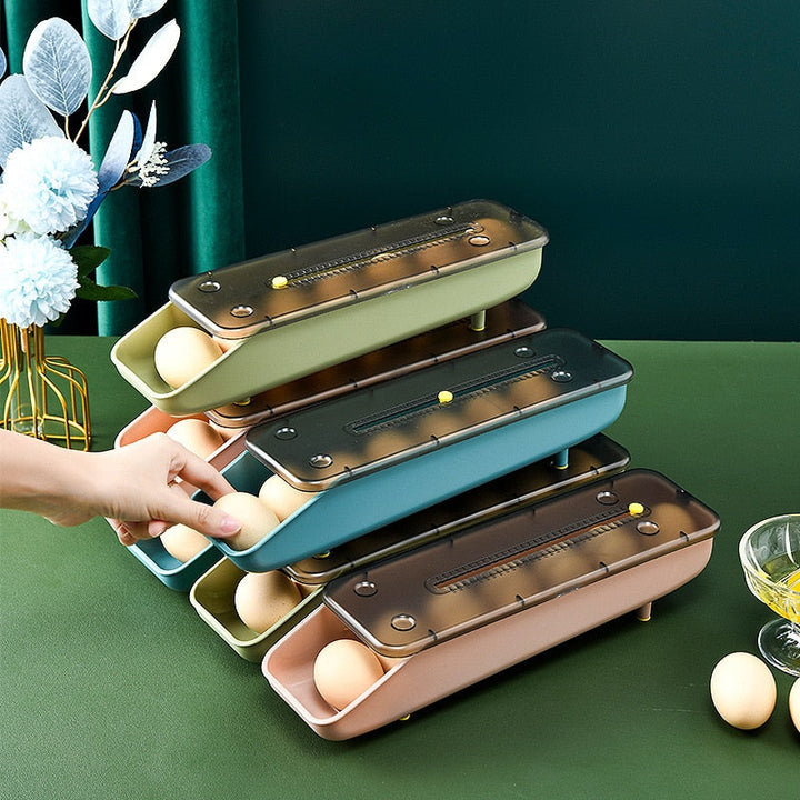 BowLift | Automatic Stackable Refrigerator Egg Storage Box