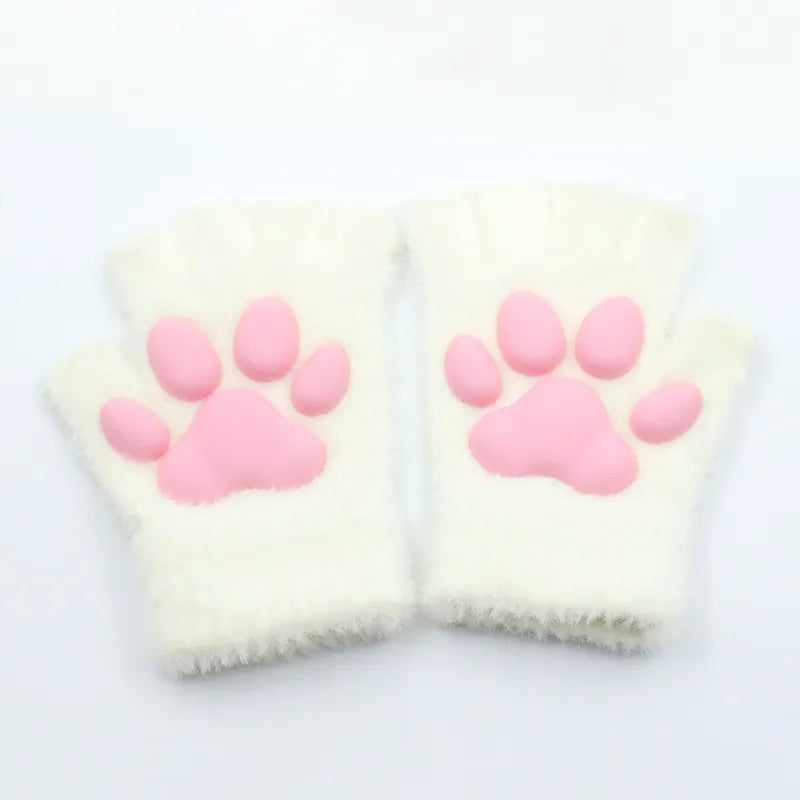 BowLift | 3D Cat Paw Soft Fingerless Gloves