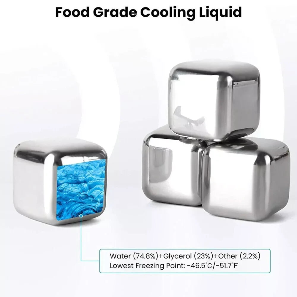 BowLift | Reusable Stainless Steel Ice Cubes