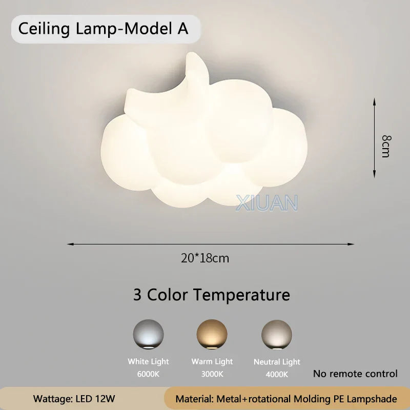 WhiteCloud Lamp – Stylish LED Wall Lighting for Children Bowlift