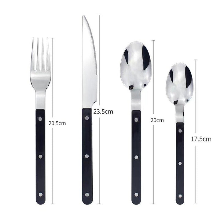 BowLift | 24-Piece Stainless Steel Cutlery Set with Engraved Design - BistroLine
