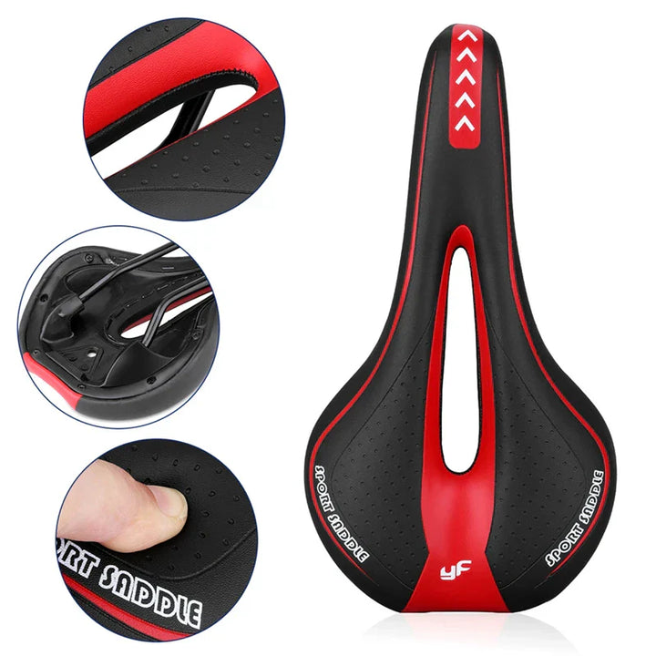 BowLift | Extra Soft Gel Bike Saddle – Comfortable Bike Seat with Hollow Design for MTB and Road Biking, Non-Slip Surface and Improved Airflow