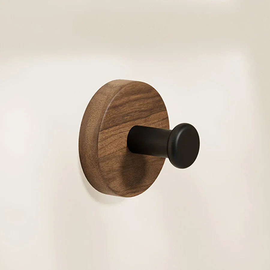 Clothes hanger made of walnut wood – Black or White | Decorative & Practical Bowlift