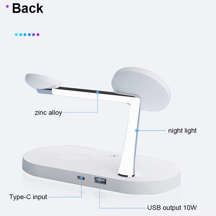 BowLift | Magnetic 3 in 1 Wireless Charging Station - Fast Charger for iPhone, Apple Watch & AirPods