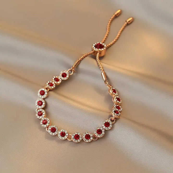 BowLift | Crimson Charm Rose Gold Adjustable Bracelet