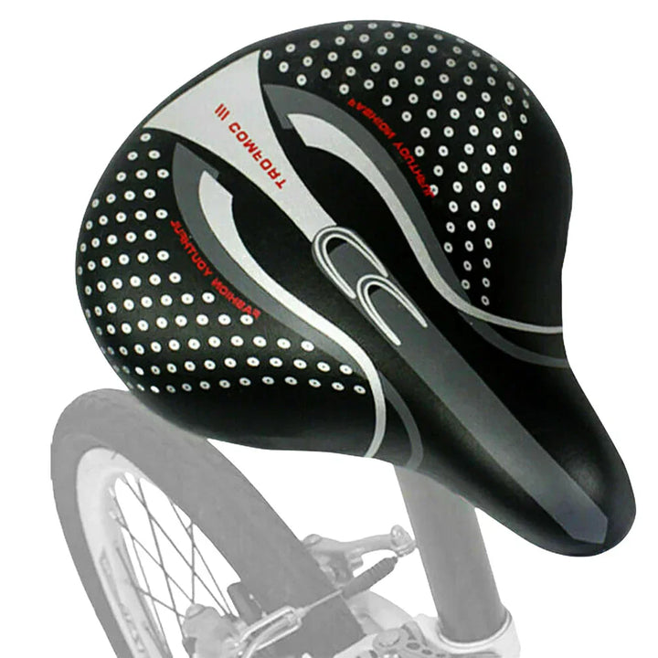 BowLift | Extra Wide Comfort Bike Saddles with Shock Absorption - PU Leather Cushion for Long Distance Cycling