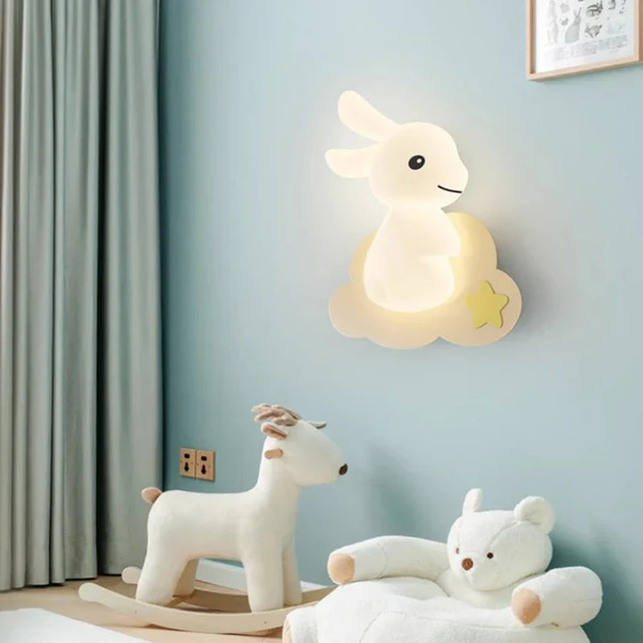RabbitGlow Lamp - Playful LED Children's Wall Lamp Bowlift