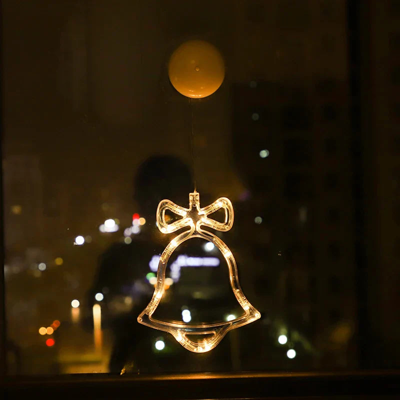 BowLift | Luminova | LED Window Light Christmas | Bell · Snowman · Star | Battery Operated & with Suction Cup | Warm White | Window Decoration