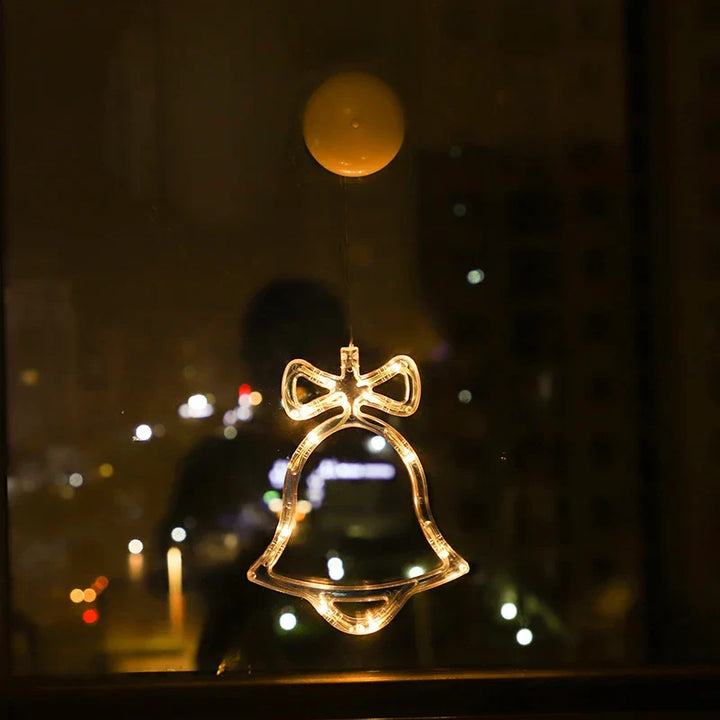 BowLift | Luminova | LED Window Light Christmas | Bell · Snowman · Star | Battery Operated & with Suction Cup | Warm White | Window Decoration