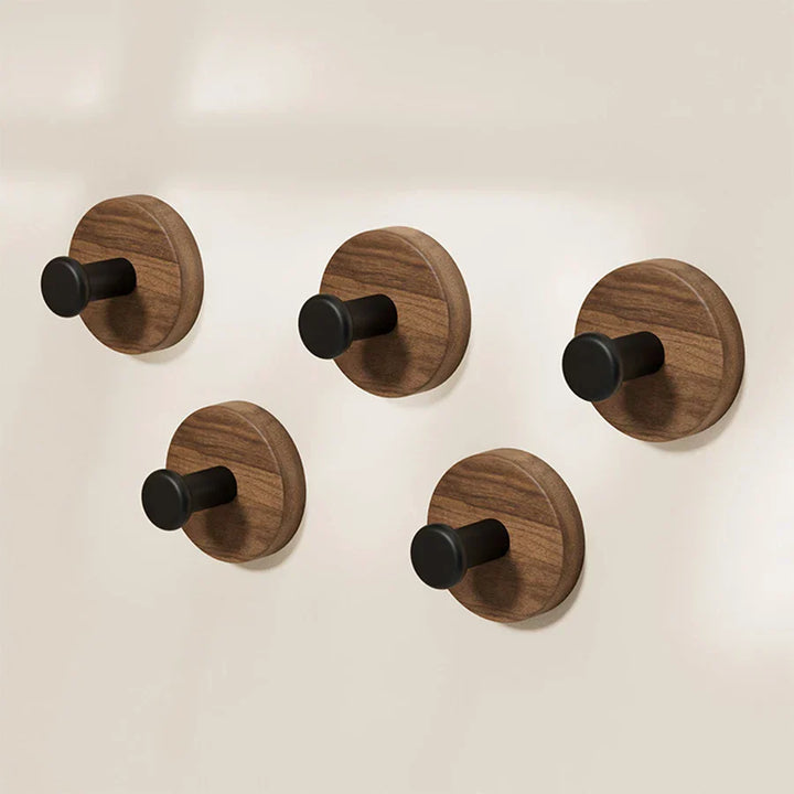 Clothes hanger made of walnut wood – Black or White | Decorative & Practical Bowlift