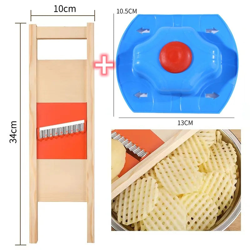 BowLift | Gridello Potato Cutter | Stainless Steel Grater Cutting Device | For French Fries, Chips & Vegetables | 34 cm Length