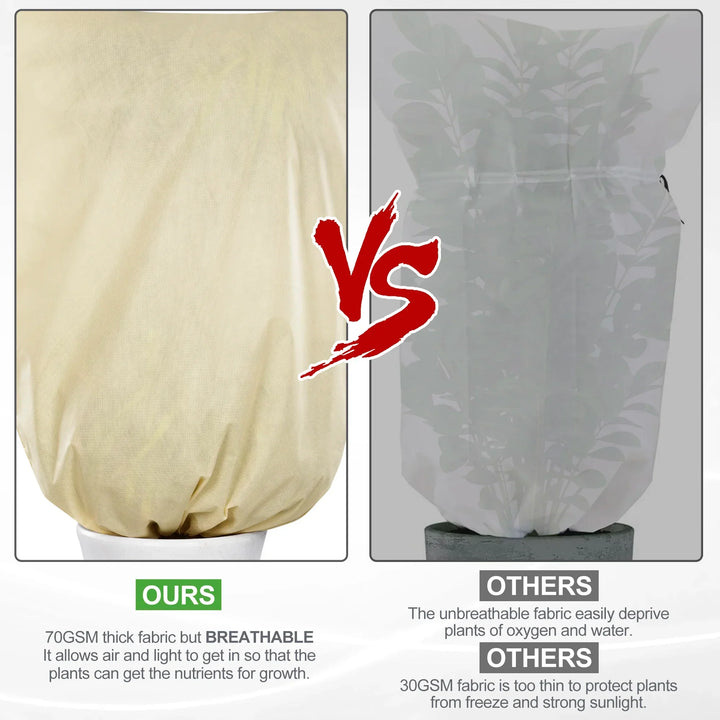 BowLift | Winter protection cover for plants - Frost protection with zipper and drawstring, breathable for palms and potted plants in the garden