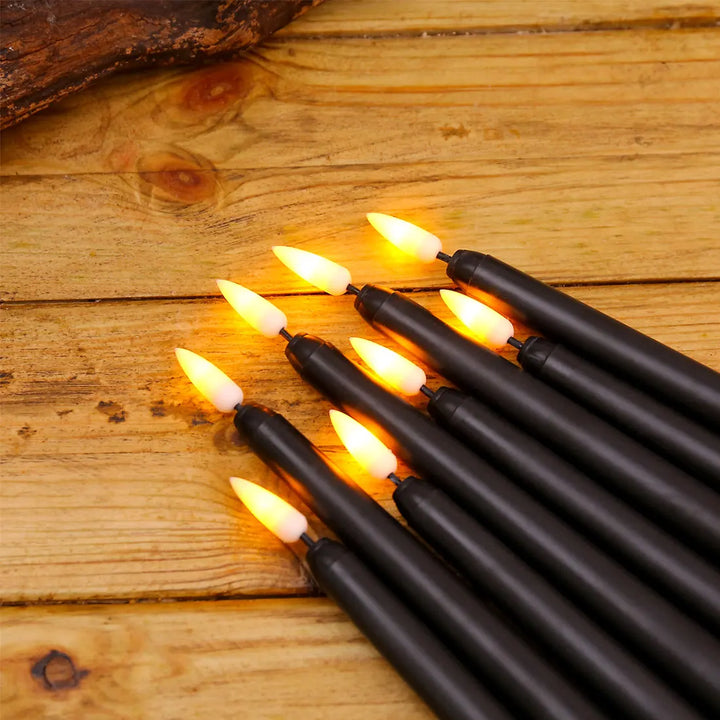 BowLift | Black LED tealights without flame with remote control for an unforgettable atmosphere
