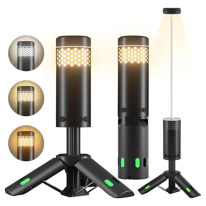 BowLift | LumaPeak Camping Lamp | 10,000 mAh Battery | Telescopic Design & Tripod | Dimmable with SOS Function | Outdoor & Emergency Lamp