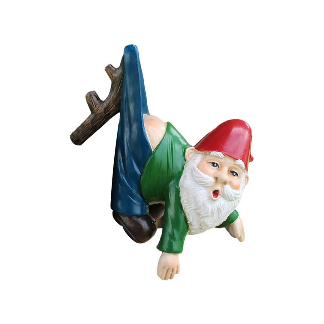 BowLift | Funny Gnome Flower Pot Hanger made of Resin with Pants on a Branch