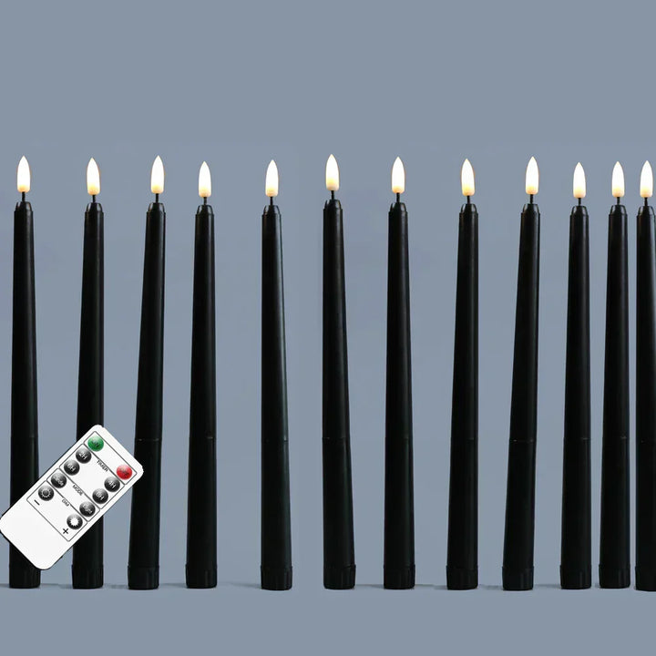BowLift | Black LED tealights without flame with remote control for an unforgettable atmosphere