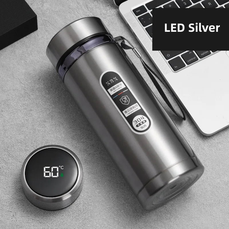 TempraBottle – Smart Thermos Bottle with LED Temperature Display (800ml–1L) | Bowlift