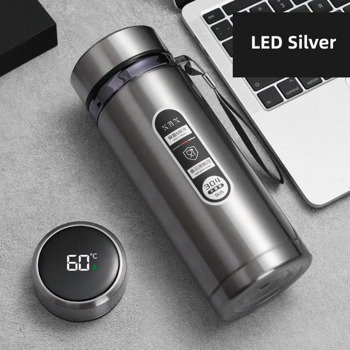 TempraBottle – Smart Thermos Bottle with LED Temperature Display (800ml–1L) | Bowlift