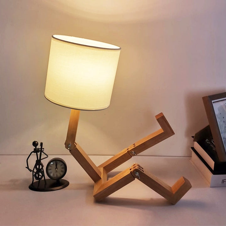 BowLift | Thinker Wooden Robot Modern Night Lamp