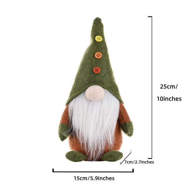 Nordic Green Style Faceless Elf Plush Rudolf Doll