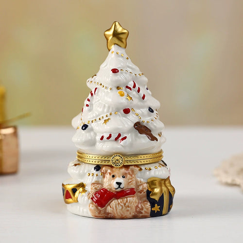 Whimsical Ceramic Bear Candy Ornament