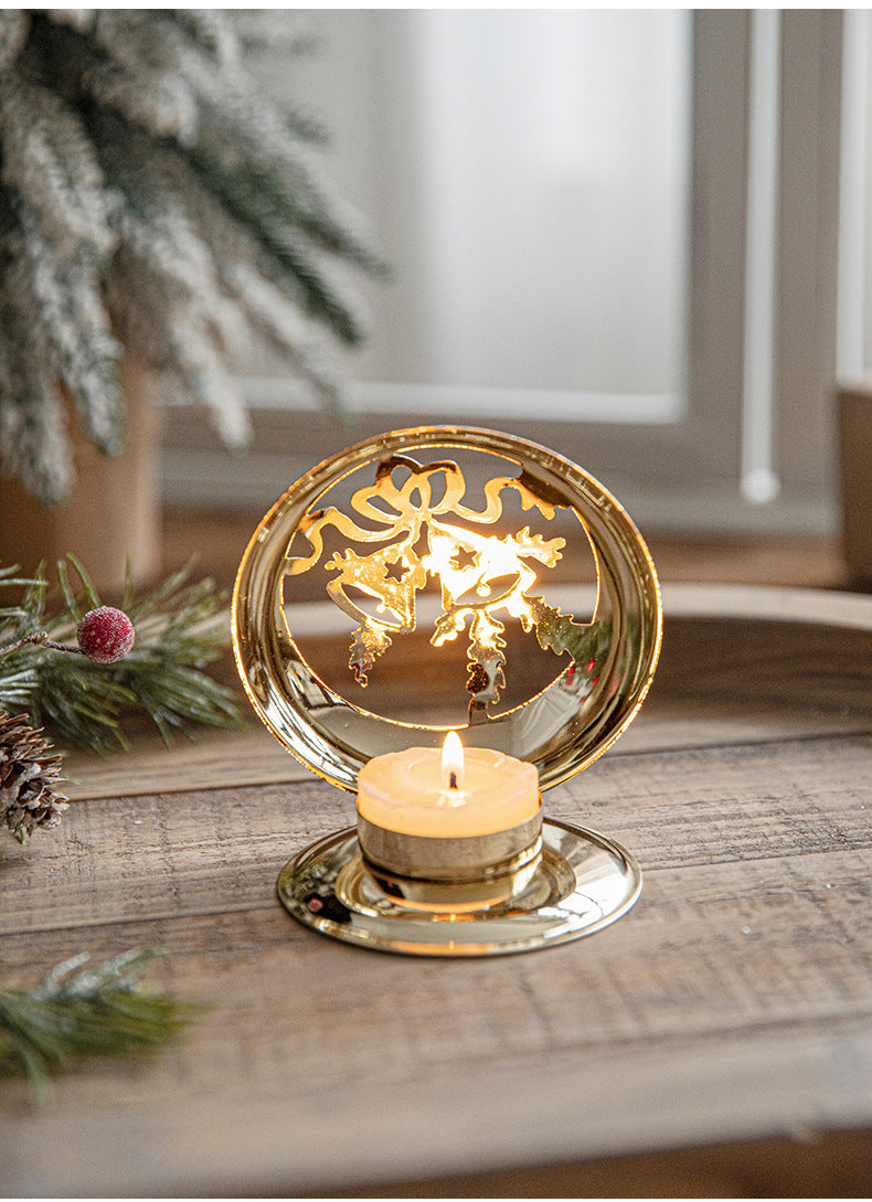 Golden Projection Iron Art Christmas Lantern